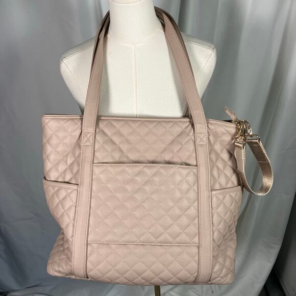 DD Bird The Taupe Leather Nash With Changing Pad Diaper Bag Luxury Shoulder - Picture 11 of 16
